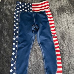CNC Red, White, and Badass Leggings with pockets